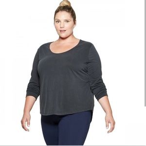 Ava & Viv Modal Scoop Neck Long Sleeve Top